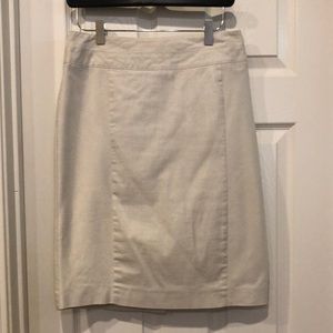 H&M white/pinstripe pencil skirt